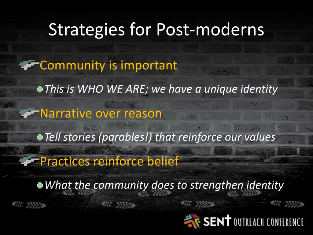 strategies for post moderns