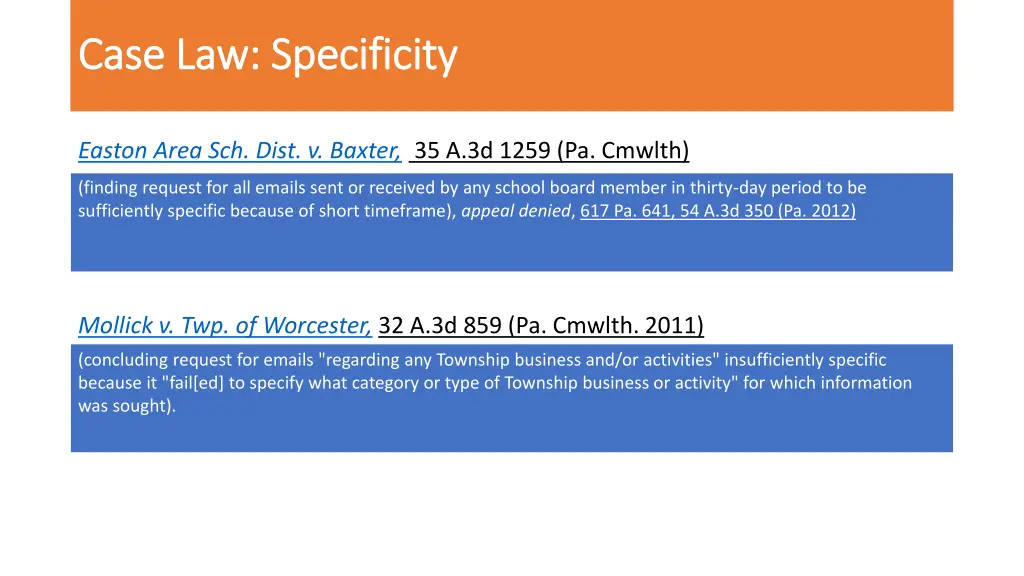 case law specificity case law specificity 7