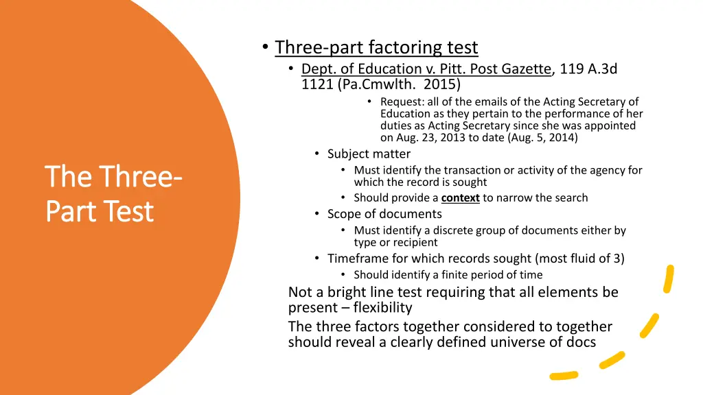 three part factoring test dept of education