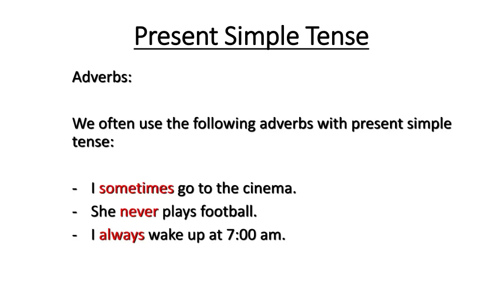 present simple tense present simple tense 3