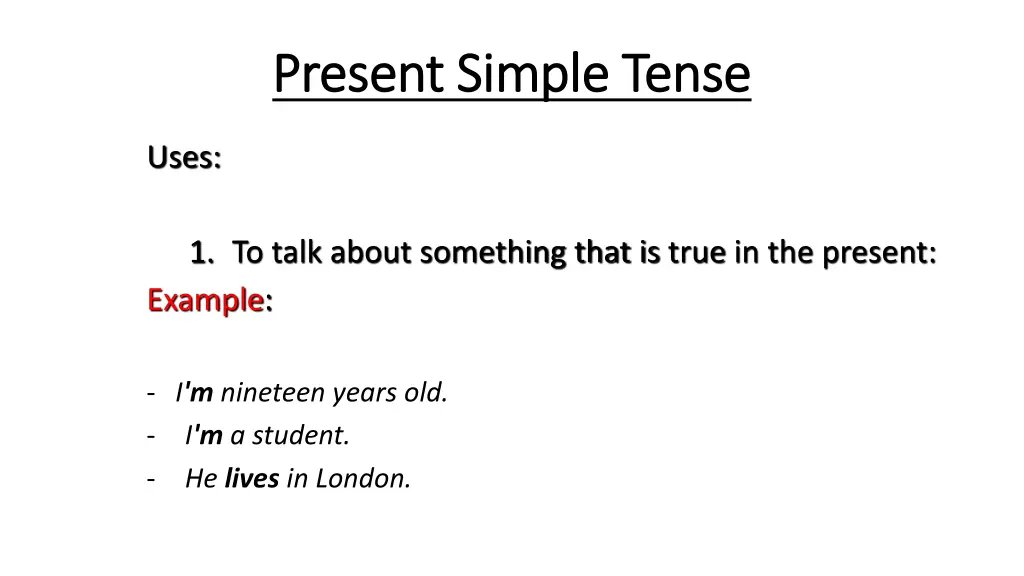 present simple tense present simple tense