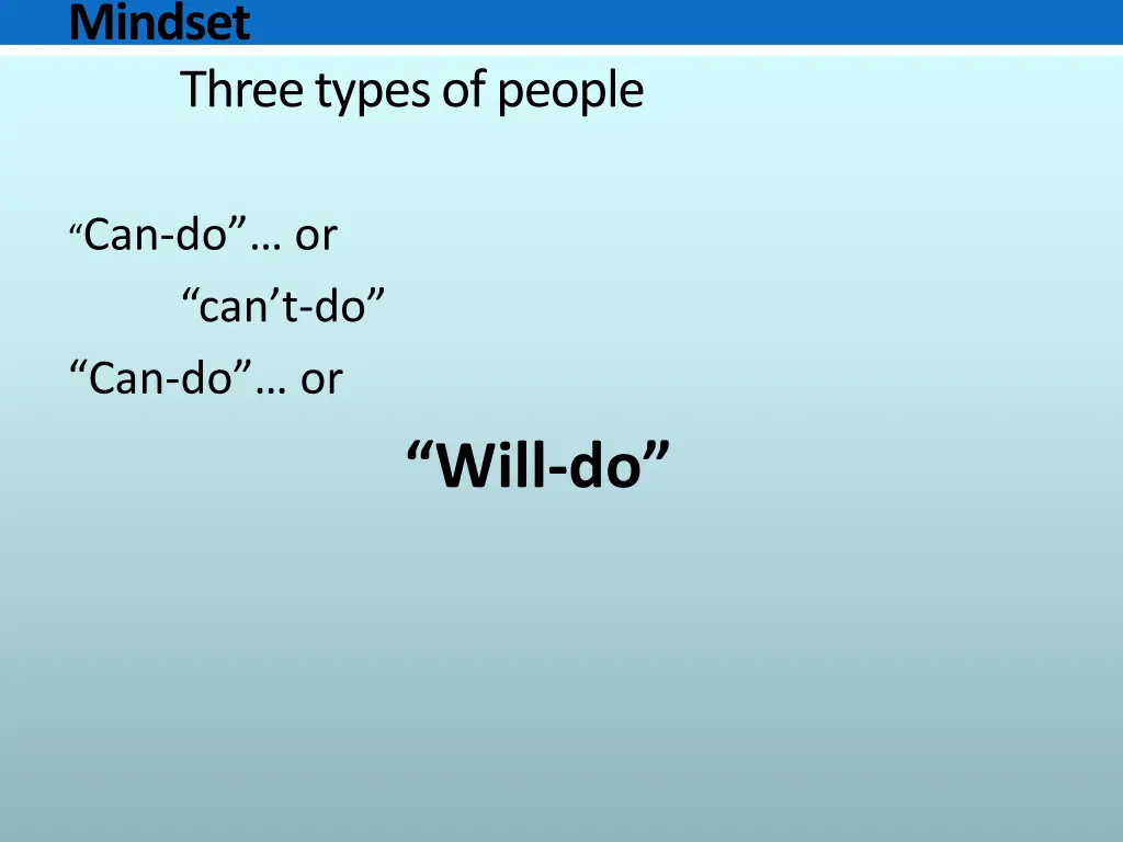 mindset can do or can t do can do or