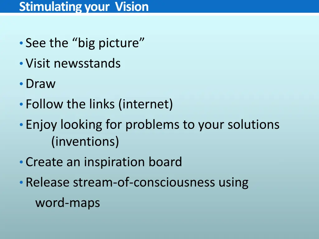 stimulating your vision 1