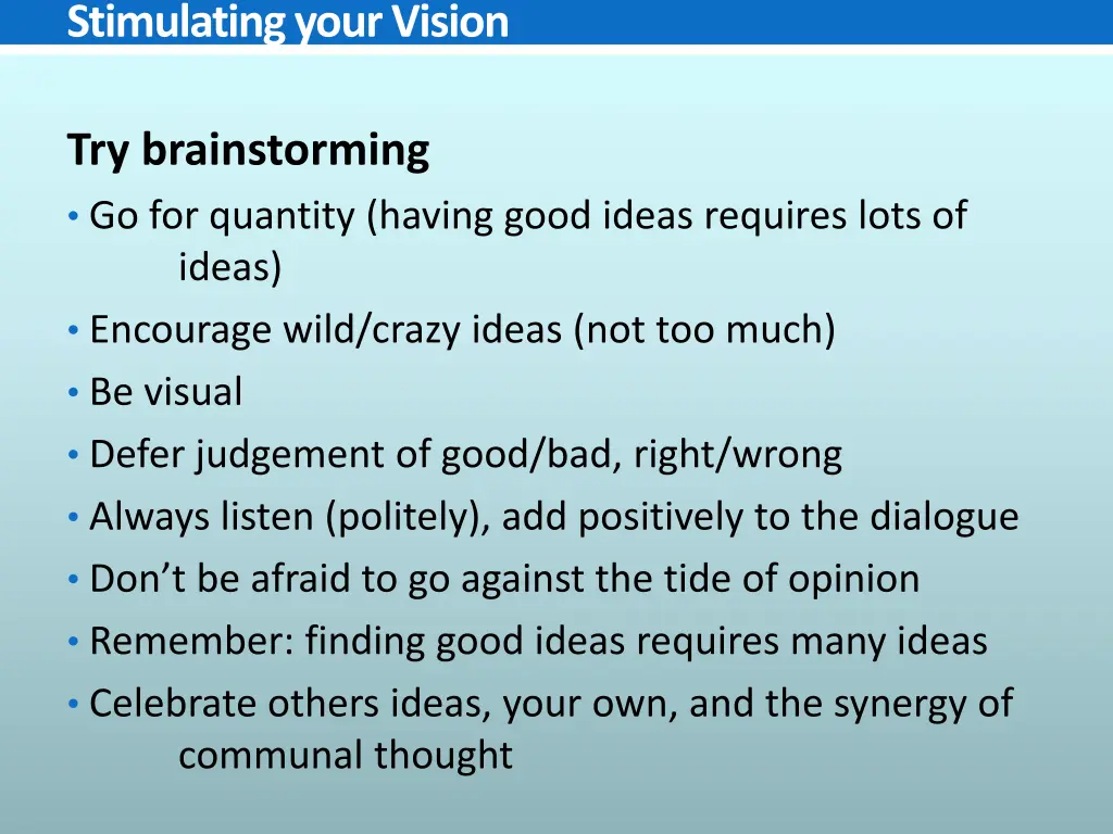 stimulating your vision 2