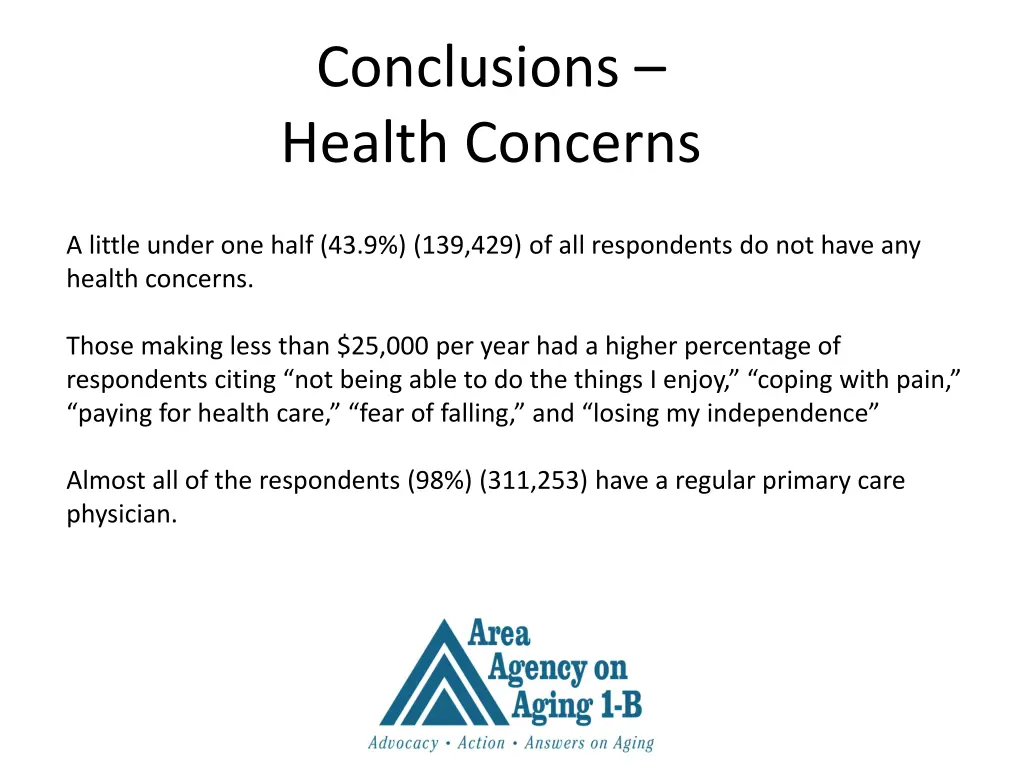 conclusions health concerns