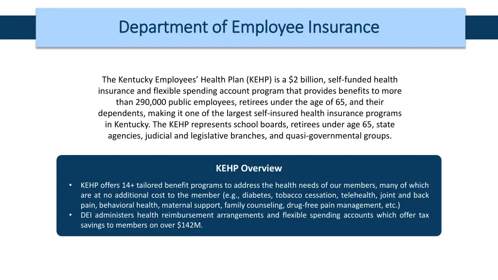 department of employee insurance department