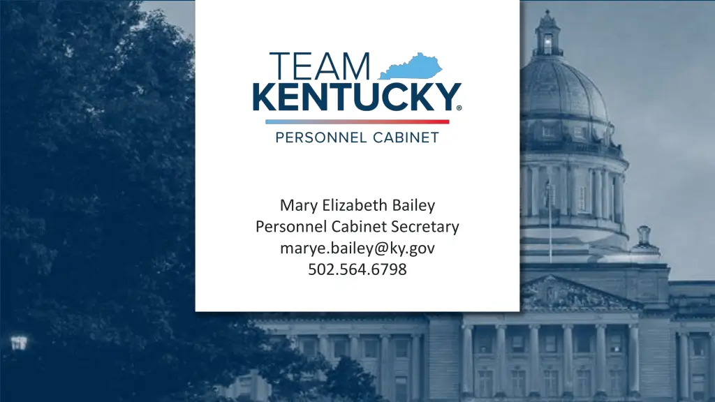 mary elizabeth bailey personnel cabinet secretary