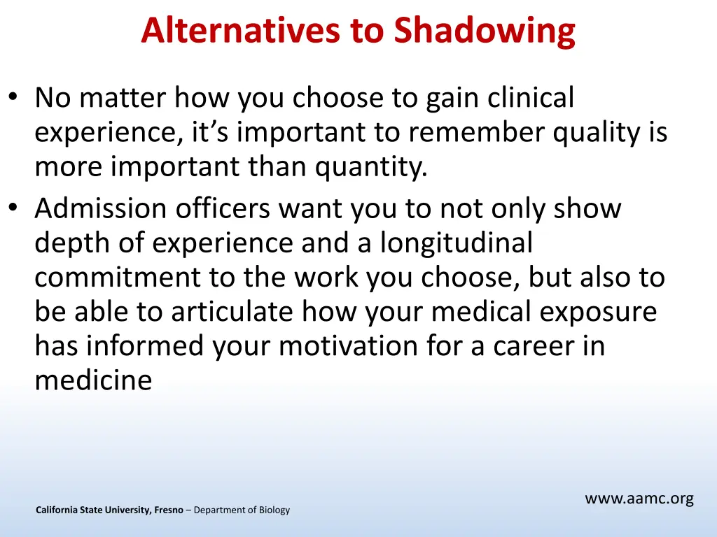 alternatives to shadowing 1