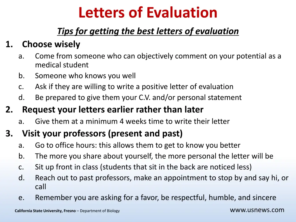 letters of evaluation 2