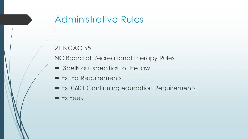 administrative rules