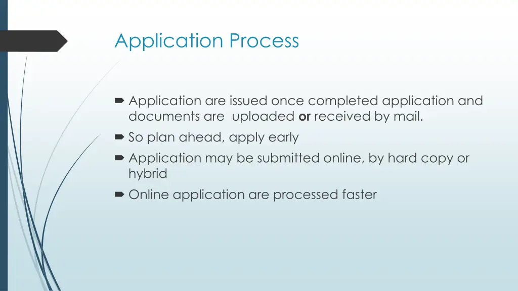 application process