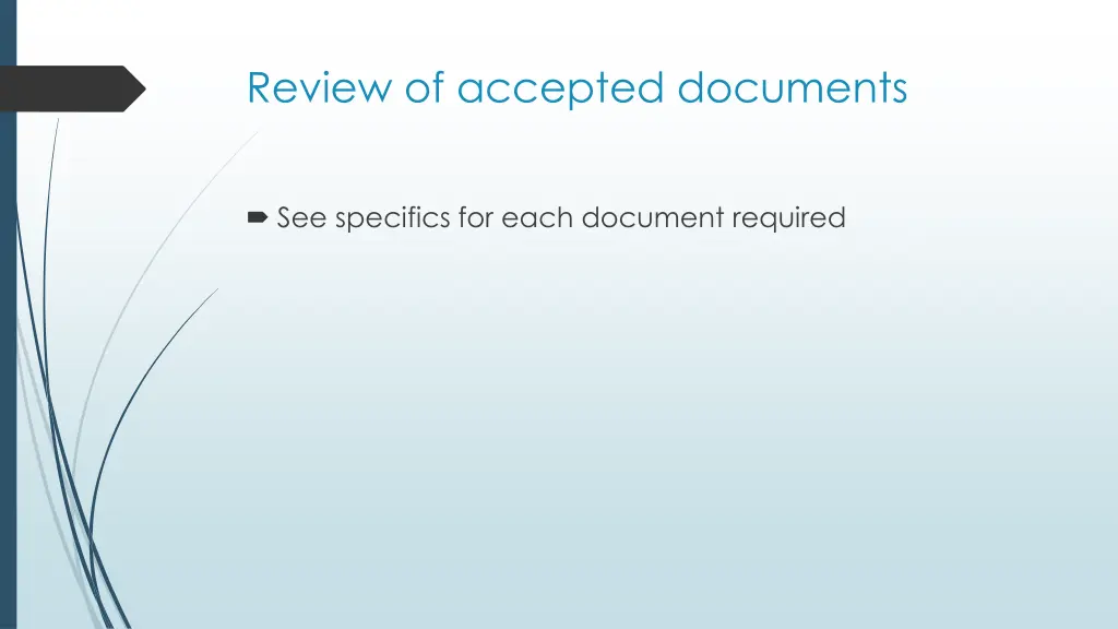 review of accepted documents