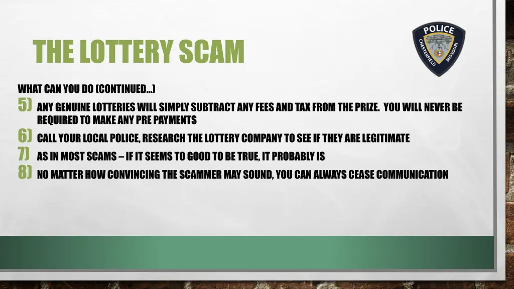 the lottery scam 4