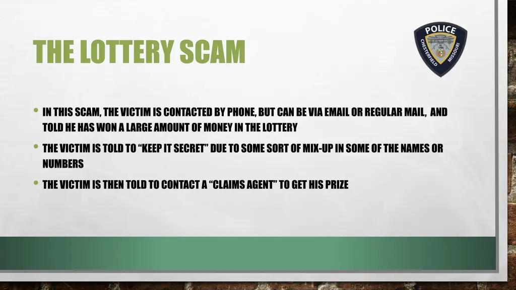 the lottery scam