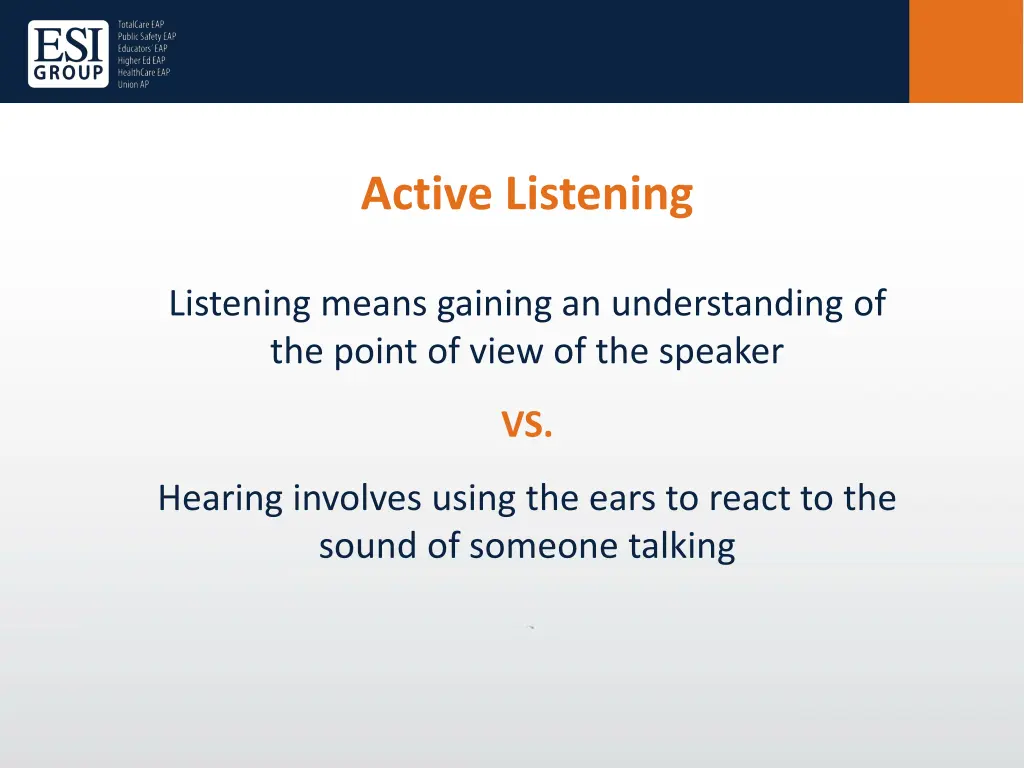 active listening