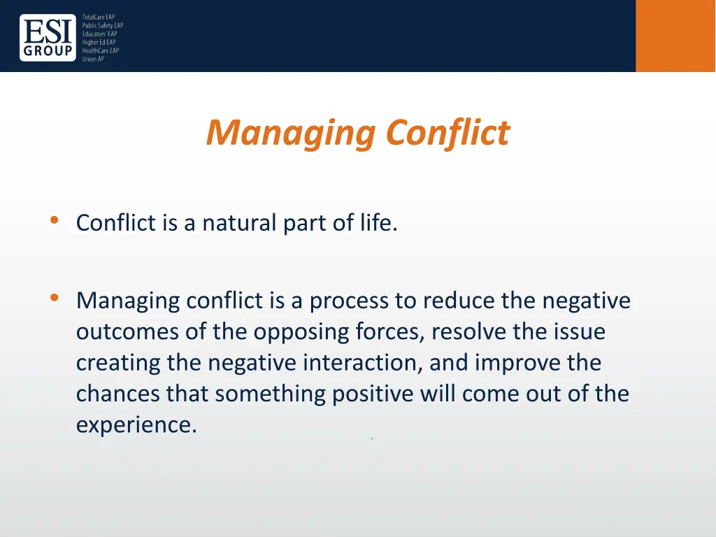 managing conflict