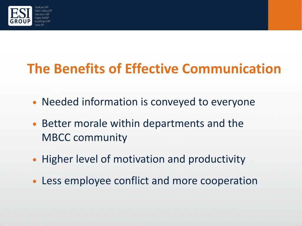 the benefits of effective communication