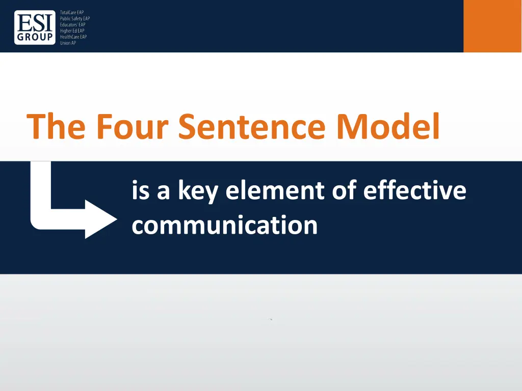 the four sentence model