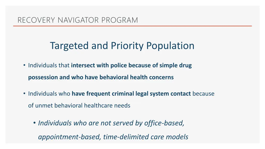 recovery navigator program 2