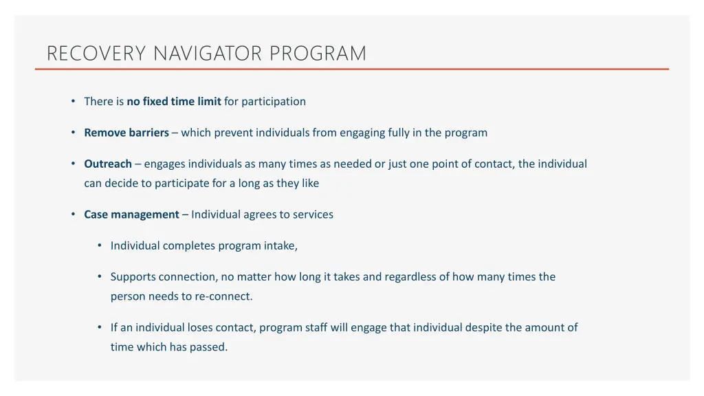 recovery navigator program 4