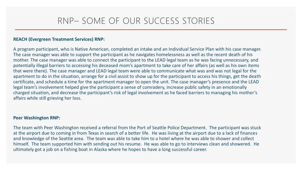 rnp some of our success stories