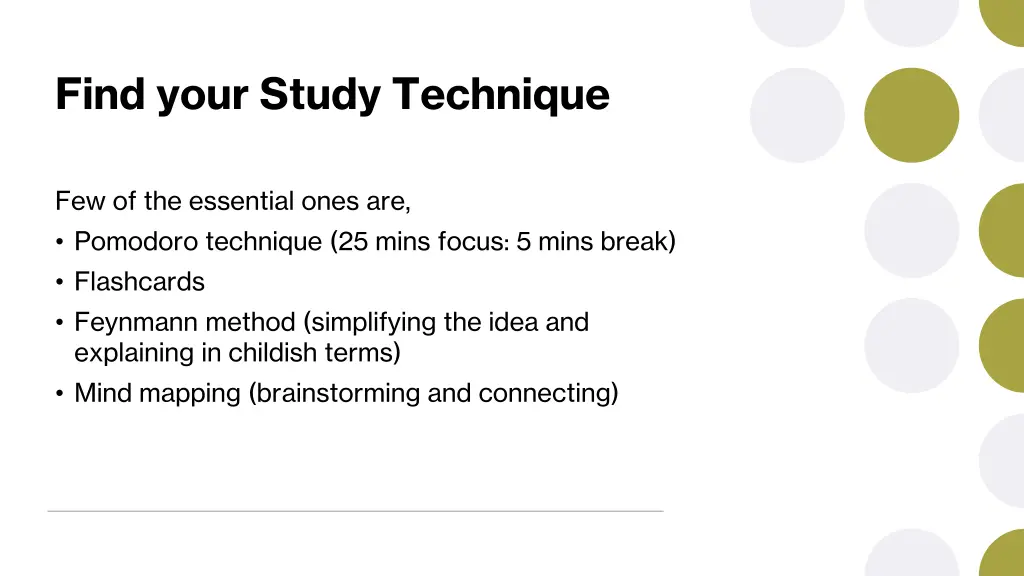 find your study technique