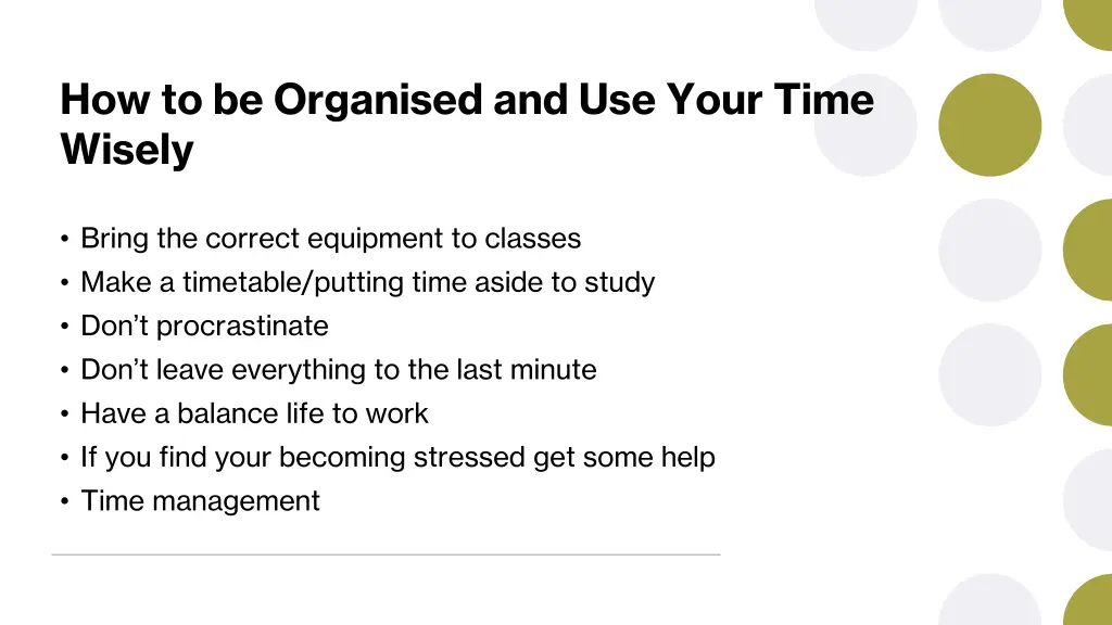 how to be organised and use your time wisely