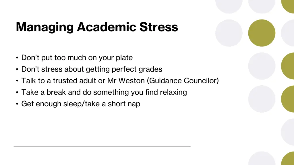 managing academic stress