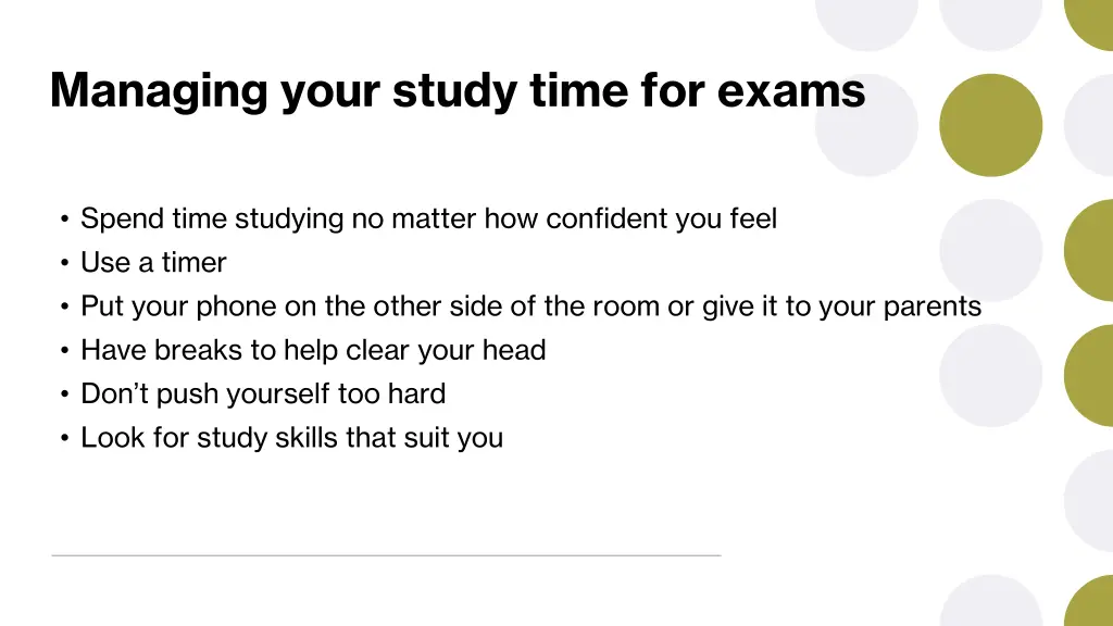 managing your study time for exams