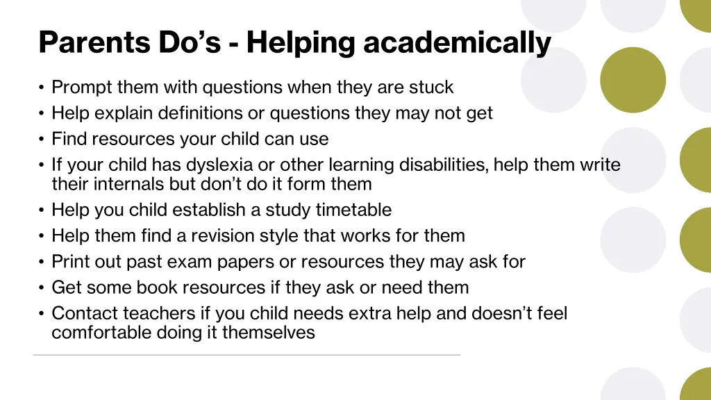 parents do s helping academically