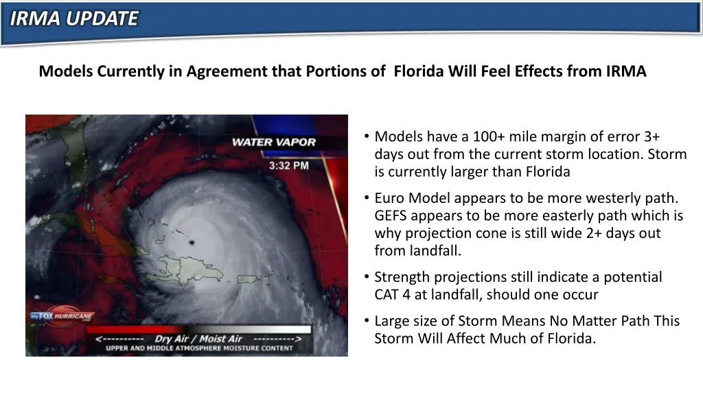 irma update 2