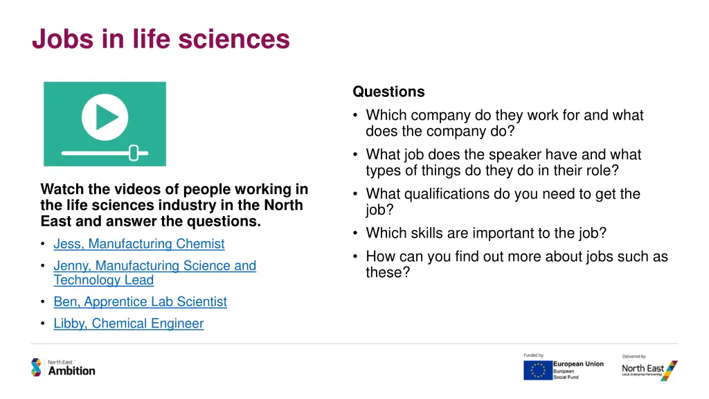 jobs in life sciences