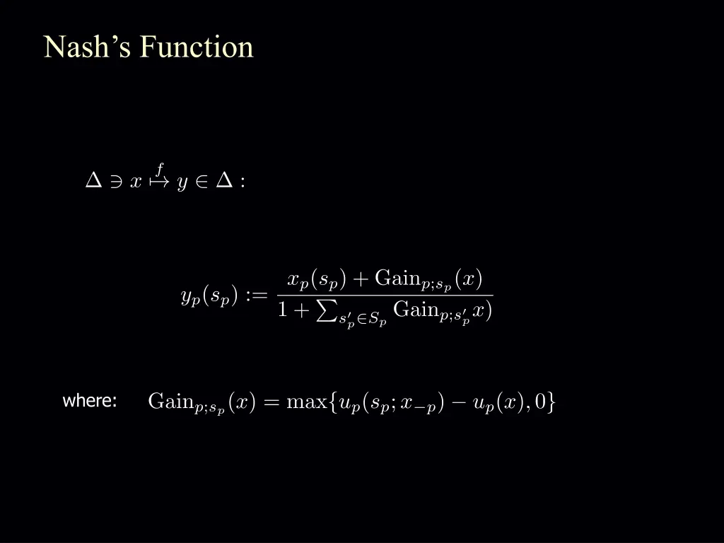 nash s function