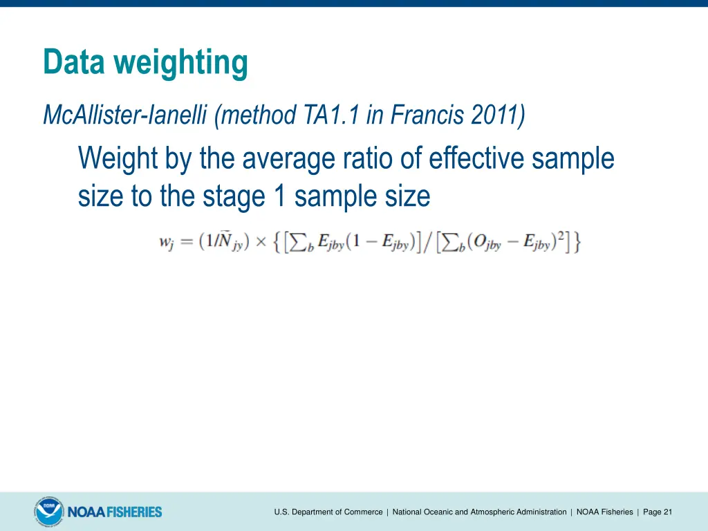 data weighting 1