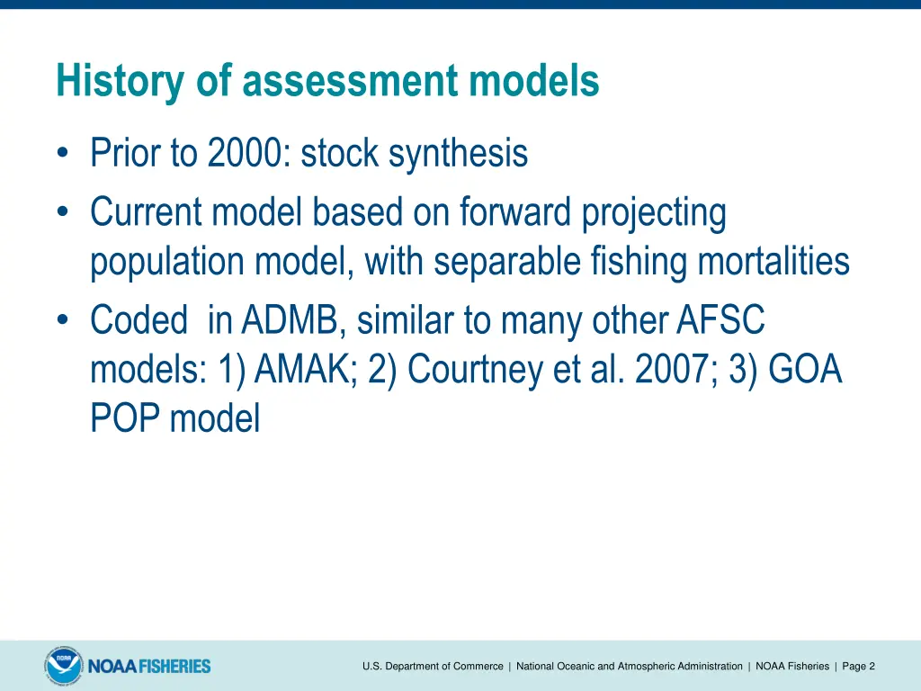 history of assessment models