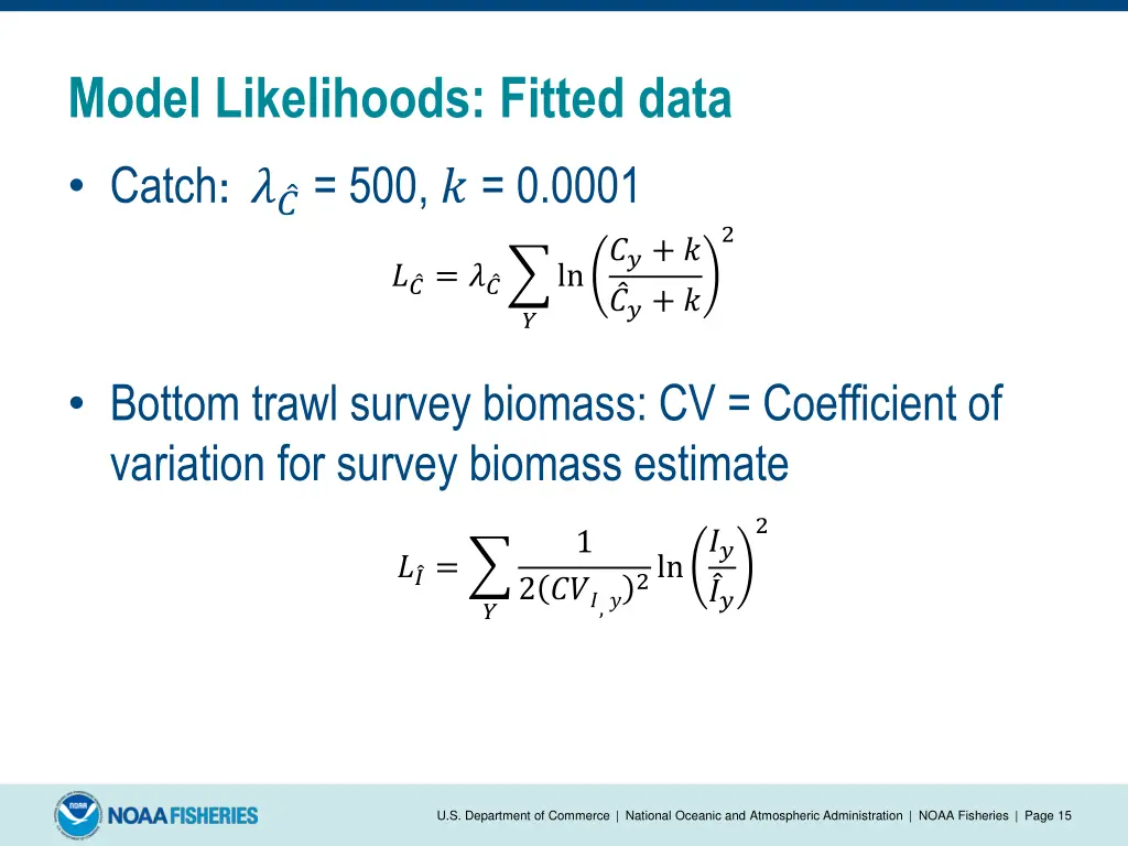 model likelihoods fitted data