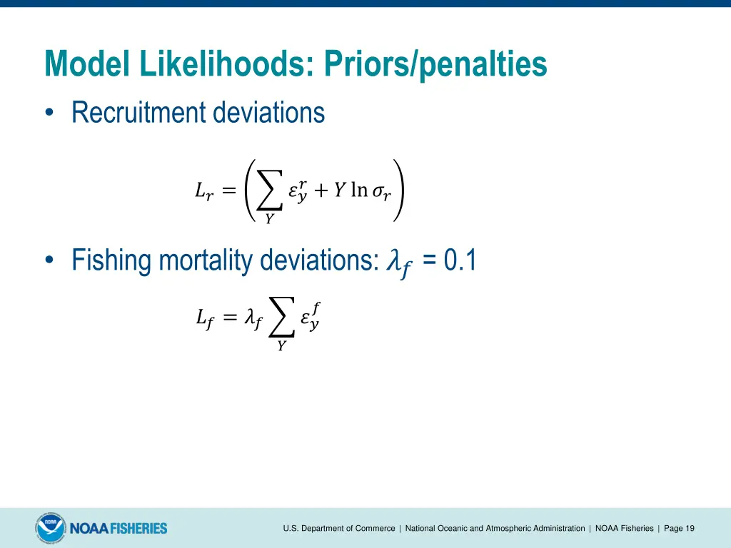 model likelihoods priors penalties recruitment