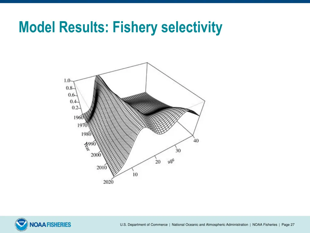 model results fishery selectivity