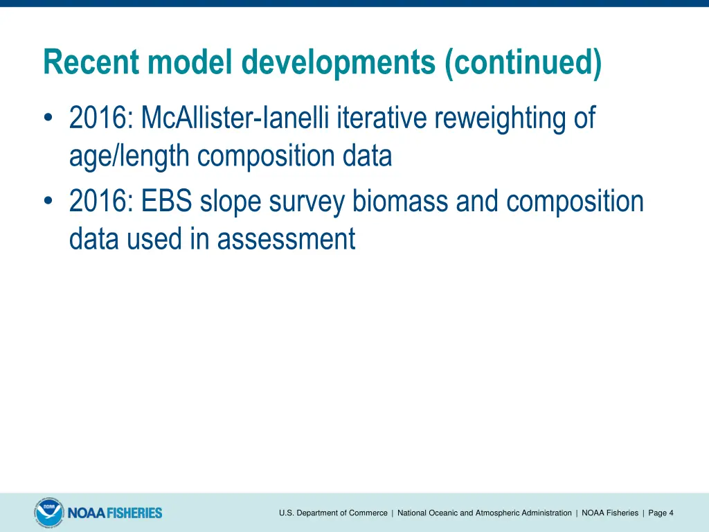 recent model developments continued