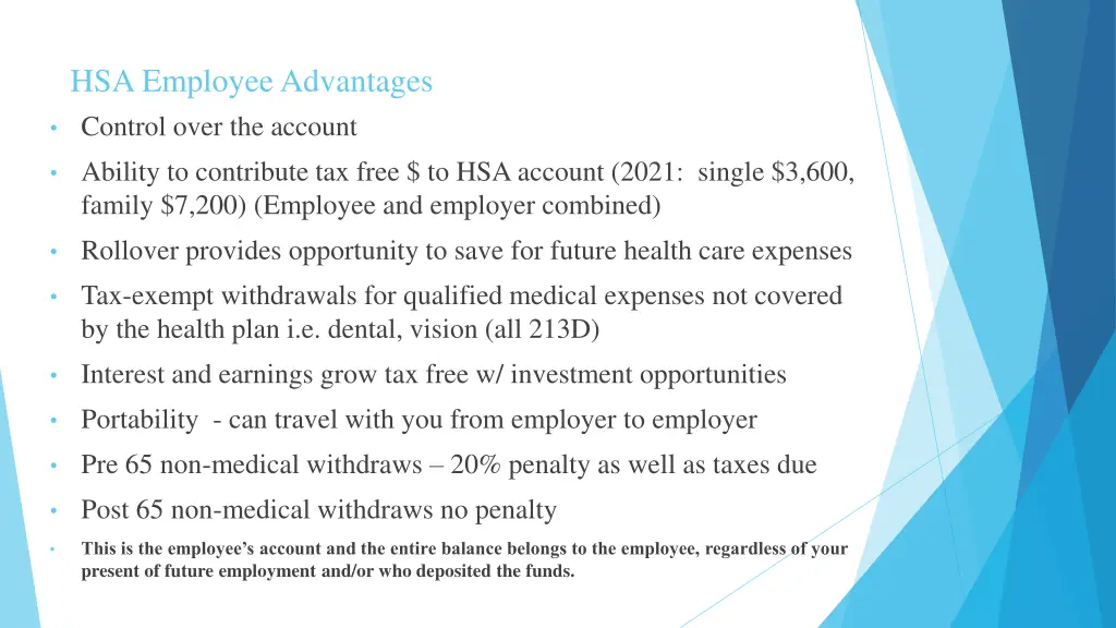 hsa employee advantages