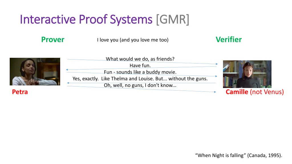 interactive proof systems interactive proof