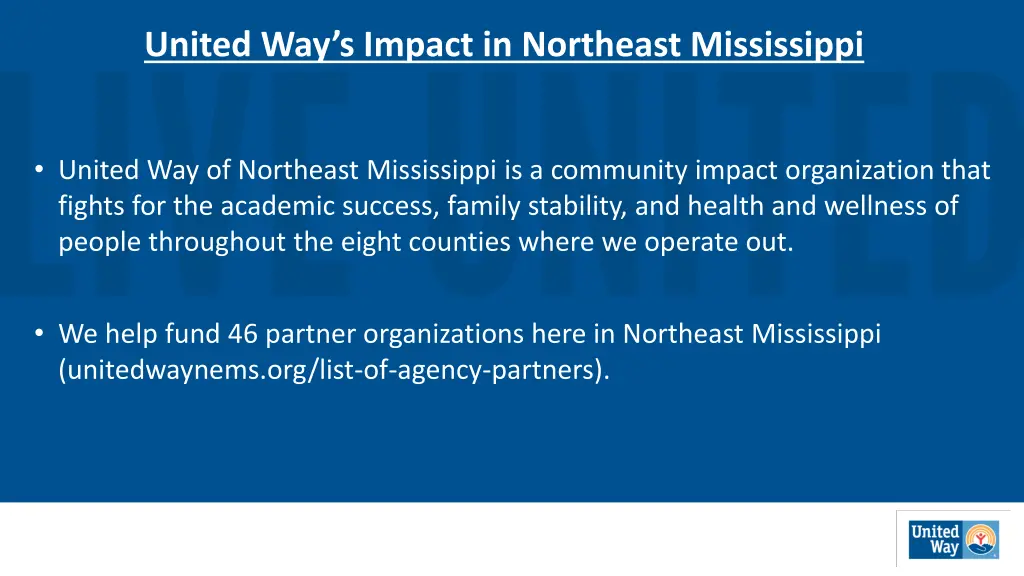 united way s impact in northeast mississippi