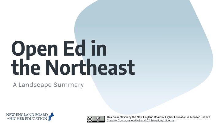 open ed in the northeast a landscape summary