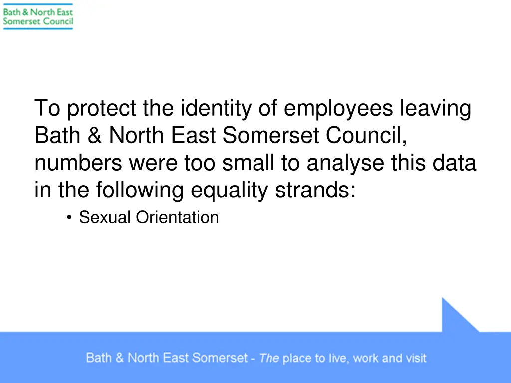 to protect the identity of employees leaving bath