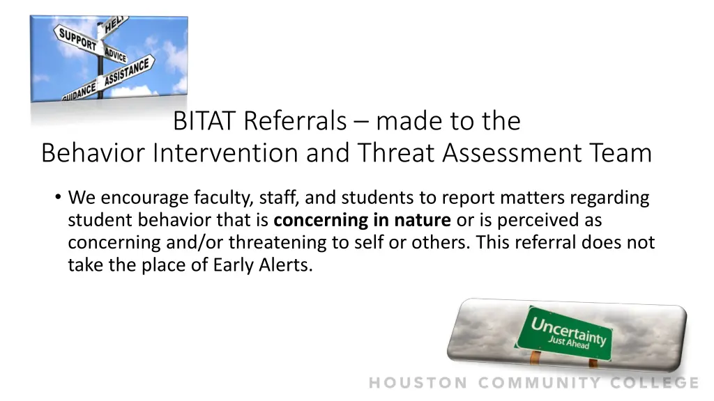 bitat referrals made to the behavior intervention