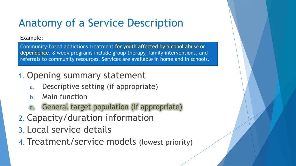 anatomy of a service description 3