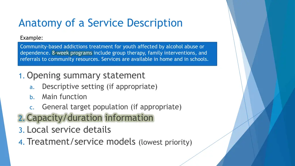 anatomy of a service description 4