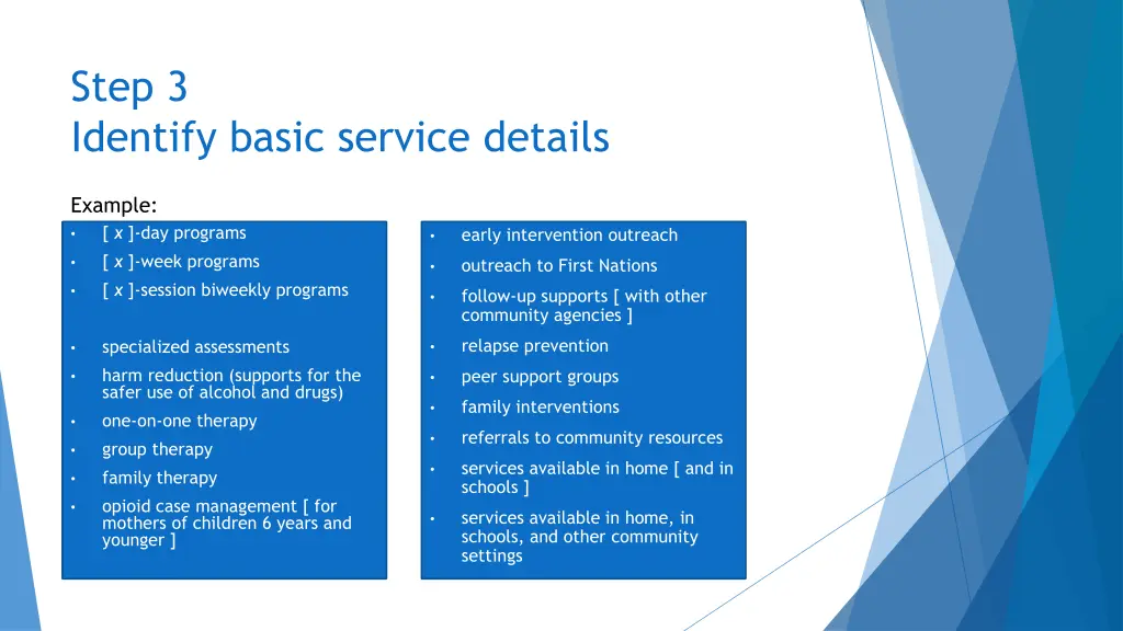 step 3 identify basic service details 1