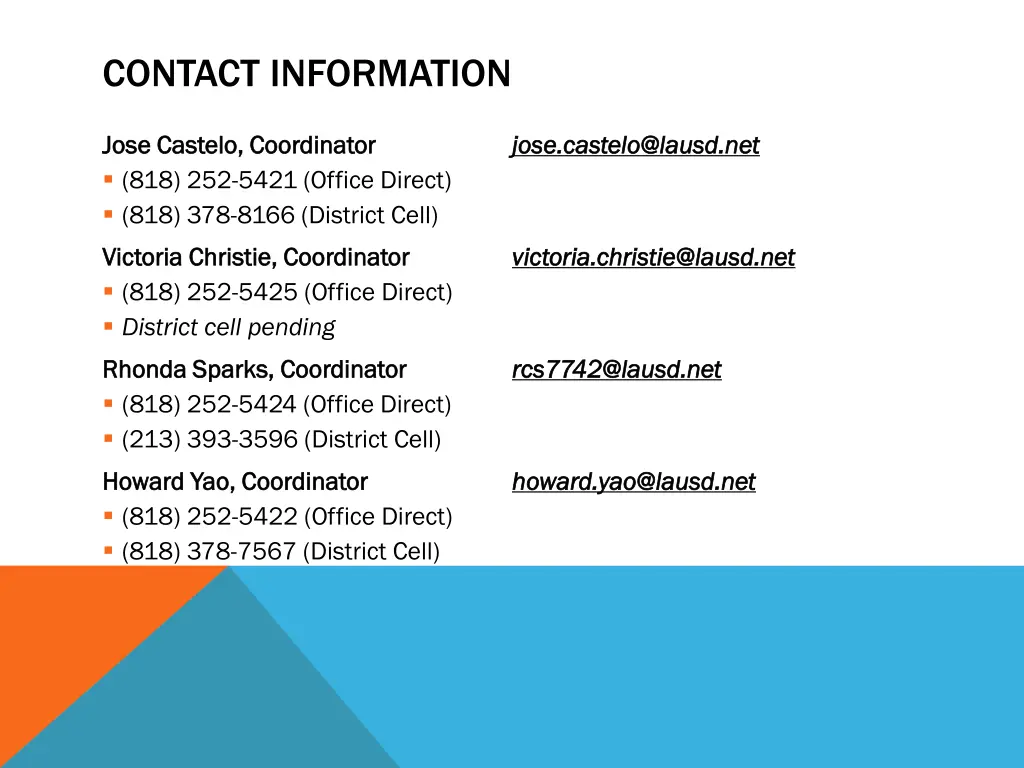 contact information 1