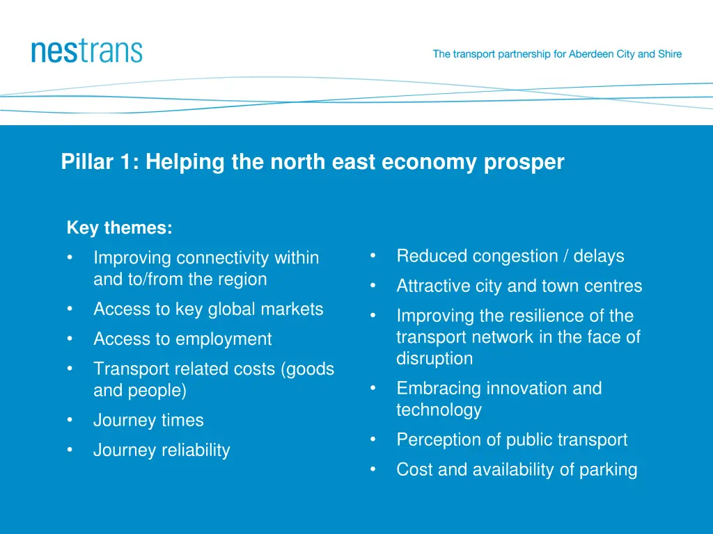 pillar 1 helping the north east economy prosper 1